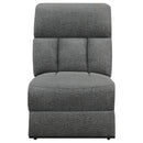  Coaster Furniture Bahrain 609541 Upholstered Motion Sofa - Charcoal IMAGE 7