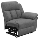  Coaster Furniture Bahrain 609541 Upholstered Motion Sofa - Charcoal IMAGE 8