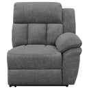  Coaster Furniture Bahrain 609542 Upholstered Motion Loveseat - Charcoal IMAGE 12