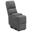  Coaster Furniture Bahrain 609542 Upholstered Motion Loveseat - Charcoal IMAGE 6