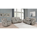  Coaster Furniture Greer 651351 Upholstered Motion Reclining Sofa - Taupe IMAGE 3