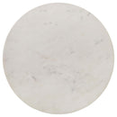  Coaster Furniture Aldis 703717 Round Marble Top Side End Table - White and Natural IMAGE 5