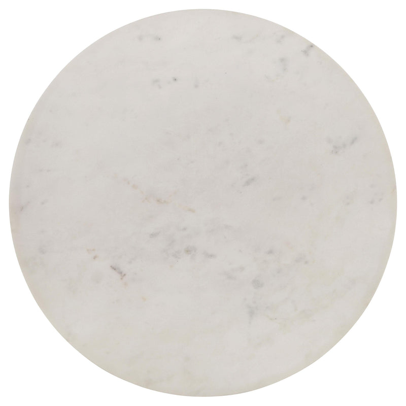  Coaster Furniture Aldis 703717 Round Marble Top Side End Table - White and Natural IMAGE 5