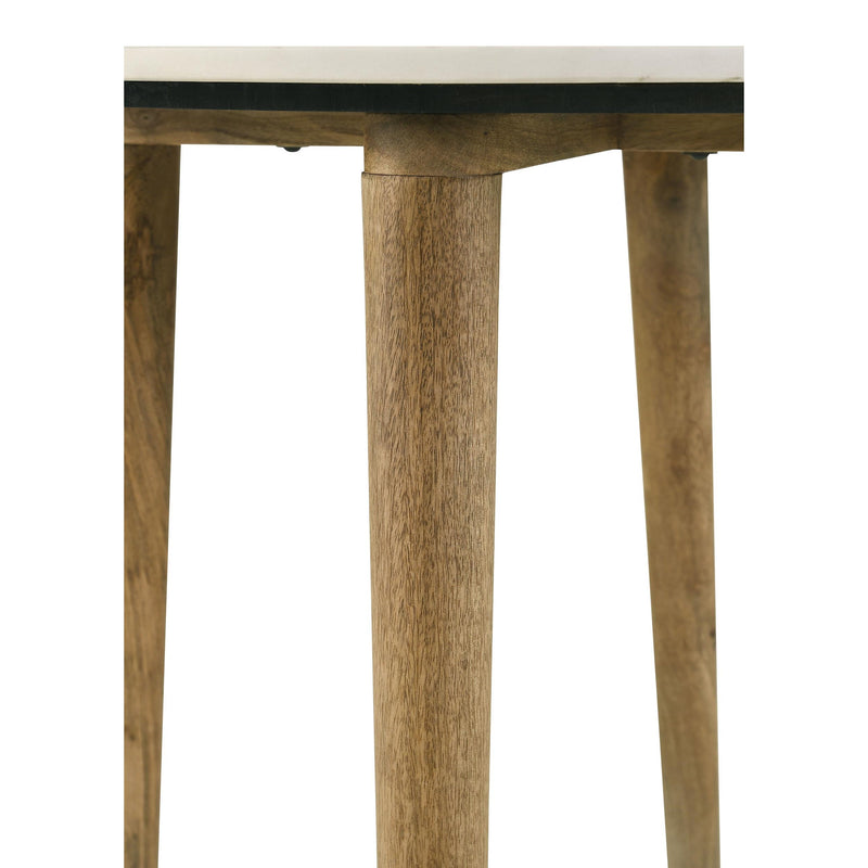  Coaster Furniture Aldis 703717 Round Marble Top Side End Table - White and Natural IMAGE 6