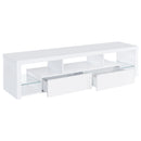  Coaster Furniture Jude 704251 2-Drawer Engineered Wood 71" TV Stand - High Gloss White IMAGE 3
