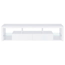  Coaster Furniture Jude 704251 2-Drawer Engineered Wood 71" TV Stand - High Gloss White IMAGE 4
