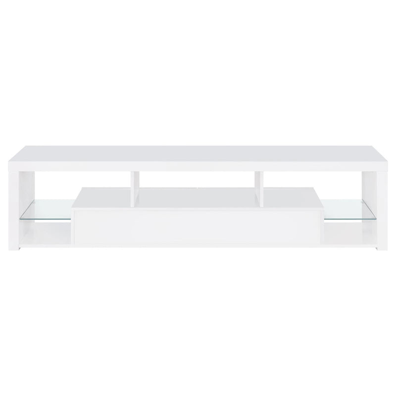  Coaster Furniture Jude 704251 2-Drawer Engineered Wood 71" TV Stand - High Gloss White IMAGE 8