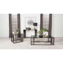  Coaster Furniture Adri 708359 Glass Top Entryway Sofa Console Table - Black Nickel IMAGE 11