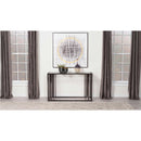  Coaster Furniture Adri 708359 Glass Top Entryway Sofa Console Table - Black Nickel IMAGE 2