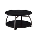  Coaster Furniture Dacre 722208 Round Engineered Wood Top Coffee Table - Dark Charcoal IMAGE 1