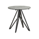  Coaster Furniture Hadi 736177 Round SmartTop Side End Table - Cement and Gunmetal IMAGE 3