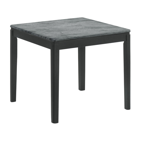  Coaster Furniture Mozzi 753517 Square Faux Marble Side End Table - Grey and Black IMAGE 1