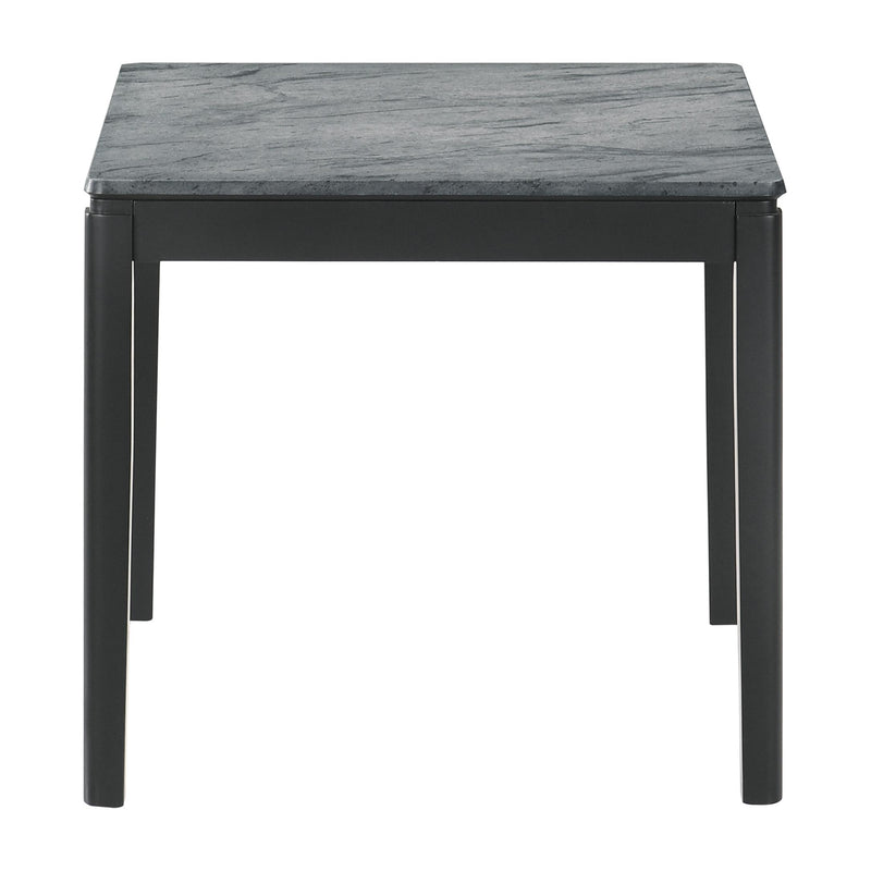  Coaster Furniture Mozzi 753517 Square Faux Marble Side End Table - Grey and Black IMAGE 3