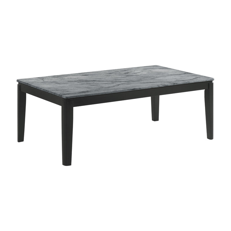  Coaster Furniture Mozzi 753518 Rectangular Faux Marble Coffee Table - Grey and Black IMAGE 1