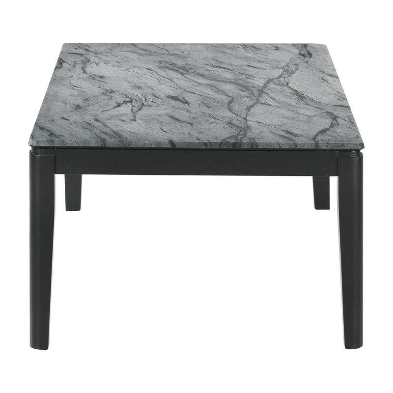  Coaster Furniture Mozzi 753518 Rectangular Faux Marble Coffee Table - Grey and Black IMAGE 4