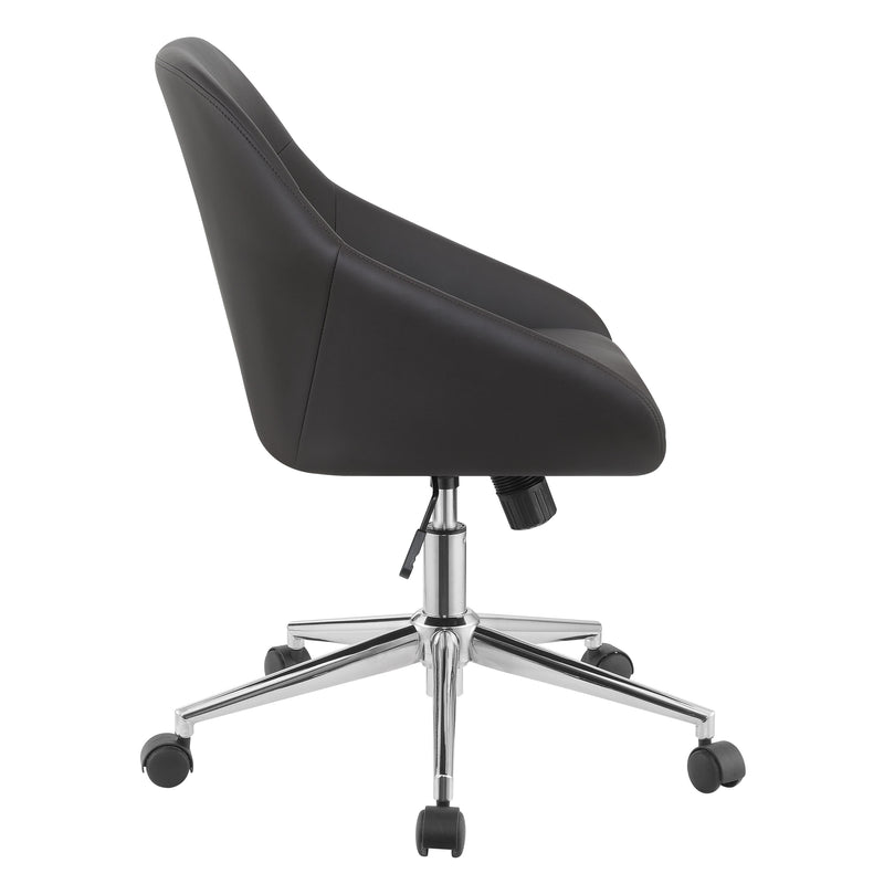 Coaster Furniture Jackman 801426 Upholstered Adjustable Home Office Desk Chair - Brown IMAGE 4