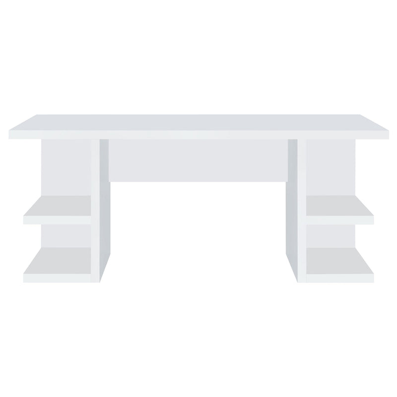  Coaster Furniture Alice 801455 71-inch 4-shelf Engineered Wood Writing Desk - White IMAGE 2