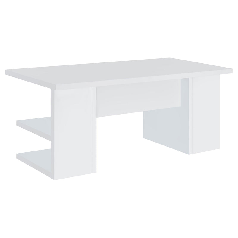  Coaster Furniture Alice 801455 71-inch 4-shelf Engineered Wood Writing Desk - White IMAGE 5