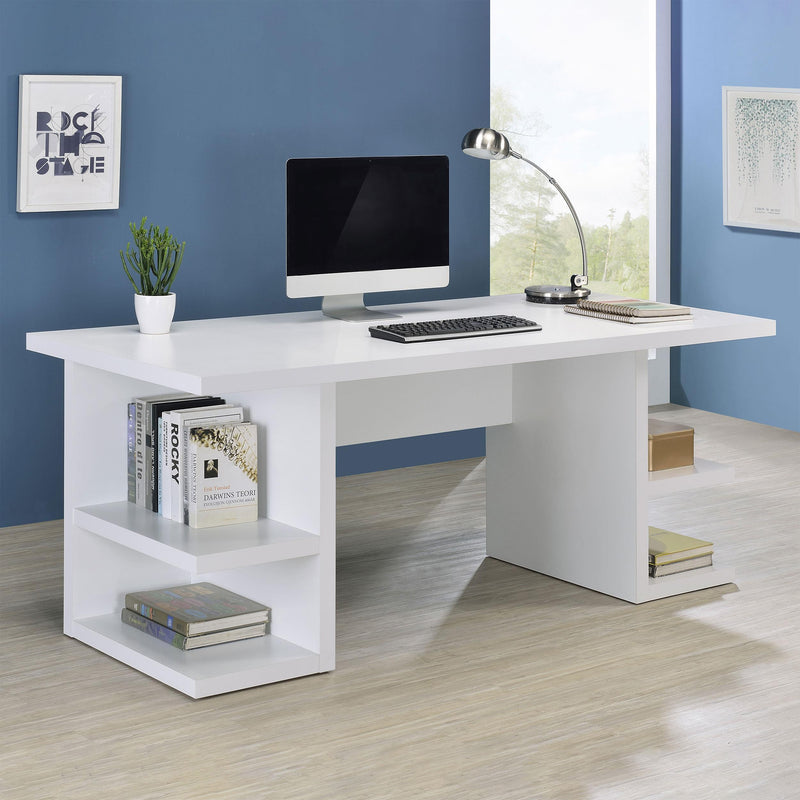  Coaster Furniture Alice 801455 71-inch 4-shelf Engineered Wood Writing Desk - White IMAGE 8