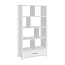  Coaster Furniture Dylan 801574 68-inch 4-shelf Storage Bookshelf - White High Gloss IMAGE 1