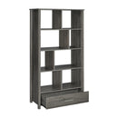  Coaster Furniture Dylan 801577 68-inch 4-shelf Storage Bookshelf - Weathered Grey IMAGE 3