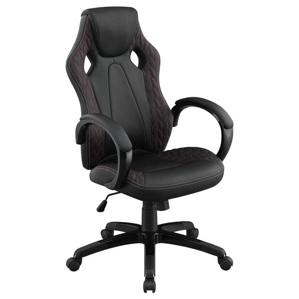  Coaster Furniture Carlos 881426 Upholstered Adjustable Home Office Desk Chair - Black IMAGE 1