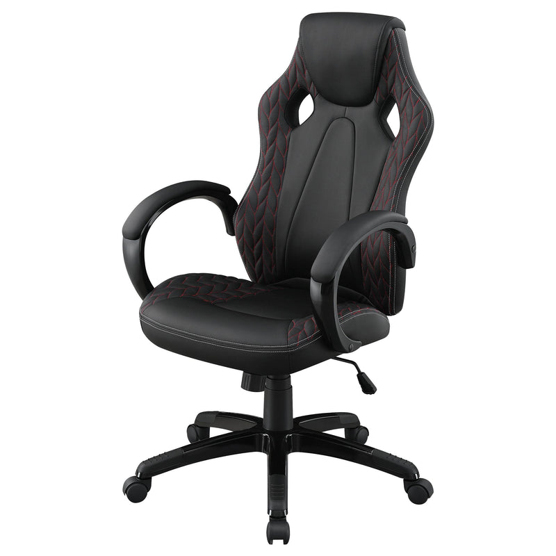  Coaster Furniture Carlos 881426 Upholstered Adjustable Home Office Desk Chair - Black IMAGE 2