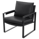  Coaster Furniture Rosalind 903021 Upholstered Track Arm Accent Chair - Black IMAGE 4