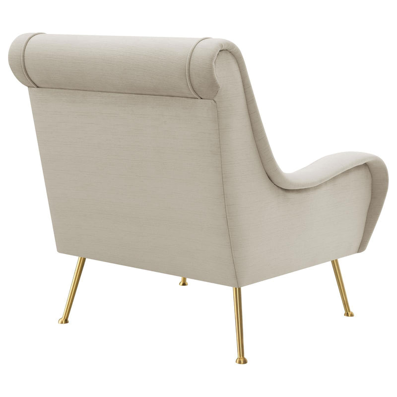  Coaster Furniture Ricci 903043 Upholstered Saddle Arm Accent Chair - Stone IMAGE 7