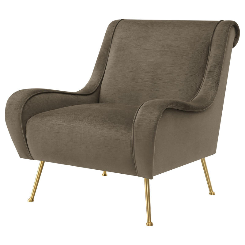  Coaster Furniture Ricci 903044 Upholstered Saddle Arm Accent Chair - Truffle IMAGE 4