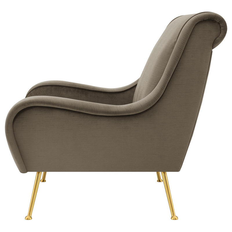  Coaster Furniture Ricci 903044 Upholstered Saddle Arm Accent Chair - Truffle IMAGE 5