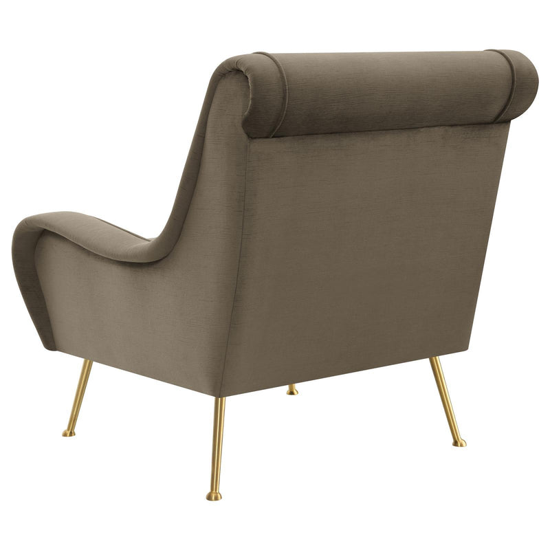  Coaster Furniture Ricci 903044 Upholstered Saddle Arm Accent Chair - Truffle IMAGE 6