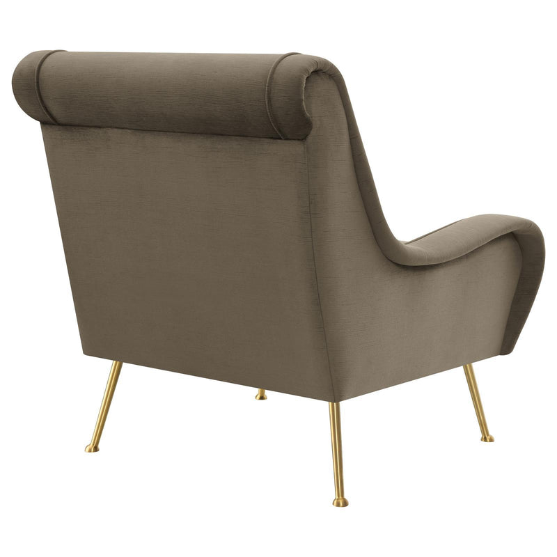  Coaster Furniture Ricci 903044 Upholstered Saddle Arm Accent Chair - Truffle IMAGE 7