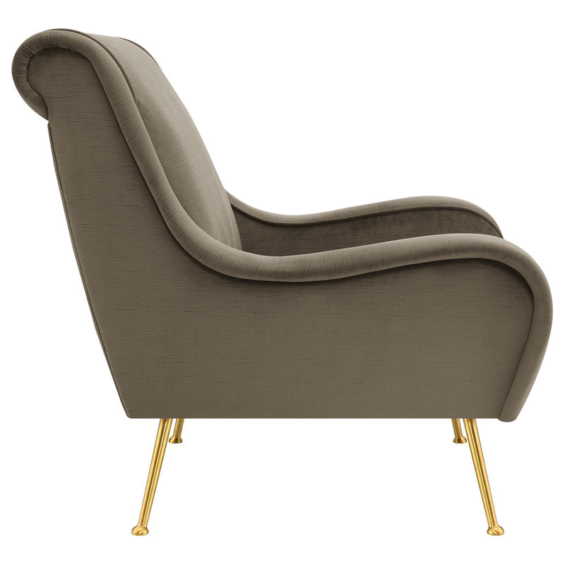  Coaster Furniture Ricci 903044 Upholstered Saddle Arm Accent Chair - Truffle IMAGE 8