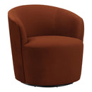  Coaster Furniture Joyce 905631 Upholstered Barrel Back Swivel Chair - Burnt Orange IMAGE 1