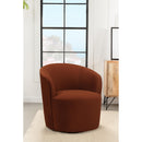  Coaster Furniture Joyce 905631 Upholstered Barrel Back Swivel Chair - Burnt Orange IMAGE 2