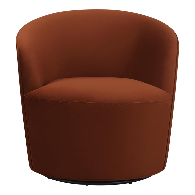  Coaster Furniture Joyce 905631 Upholstered Barrel Back Swivel Chair - Burnt Orange IMAGE 3