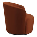  Coaster Furniture Joyce 905631 Upholstered Barrel Back Swivel Chair - Burnt Orange IMAGE 5