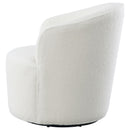  Coaster Furniture Joyce 905633 Upholstered Barrel Back Swivel Chair - White IMAGE 5