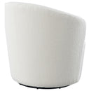  Coaster Furniture Joyce 905633 Upholstered Barrel Back Swivel Chair - White IMAGE 7