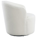  Coaster Furniture Joyce 905633 Upholstered Barrel Back Swivel Chair - White IMAGE 8