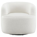  Coaster Furniture Hudson 905726 Faux Sheepskin Upholstered Swivel Chair - Natural IMAGE 2