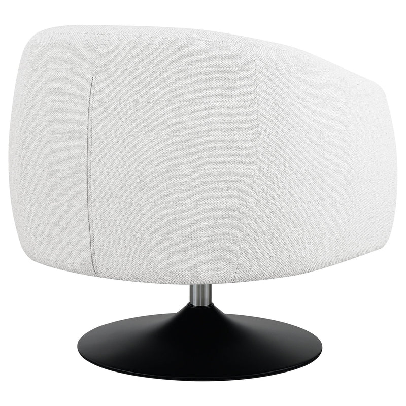  Coaster Furniture Dave 905739 Upholstered Barrel Back Swivel Club Chair - Beige IMAGE 6