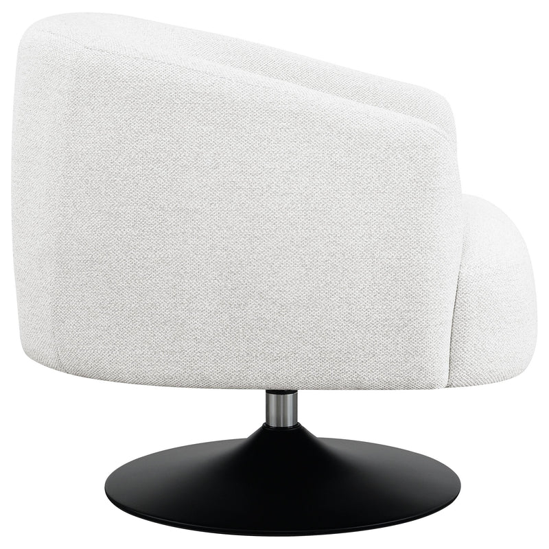  Coaster Furniture Dave 905739 Upholstered Barrel Back Swivel Club Chair - Beige IMAGE 7