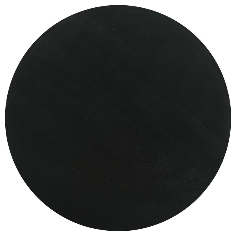  Coaster Furniture Dianella 915108 Round Pedestal Base Accent Side Table - Black Stain IMAGE 3