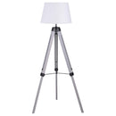  Coaster Furniture Dayton 920212 56-inch Empire Shade Metal Tripod Floor Lamp - Grey IMAGE 1