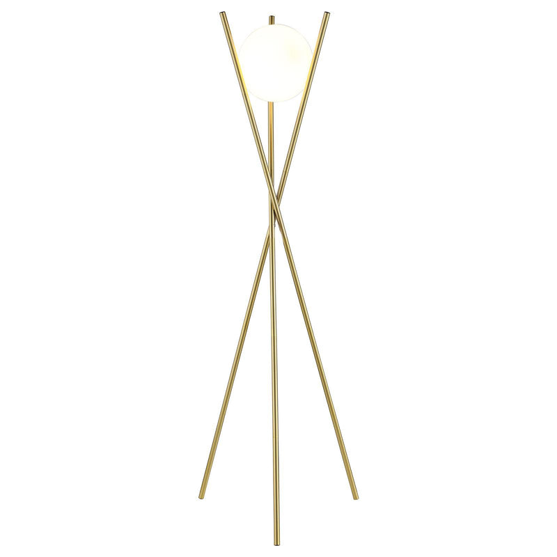  Coaster Furniture Yamileth 920218 65-inch Spherical Bulb Metal Tripod Floor Lamp - Gold IMAGE 3