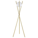 Coaster Furniture Yamileth 920218 65-inch Spherical Bulb Metal Tripod Floor Lamp - Gold IMAGE 4