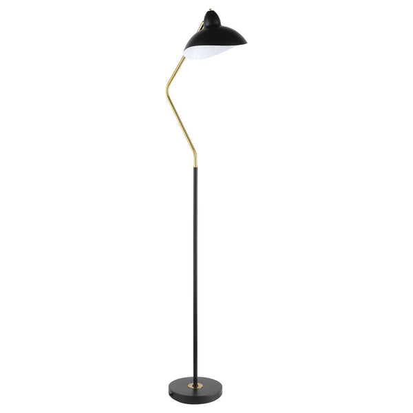  Coaster Furniture Lucien 920223 69-inch Dome Shade Metal Task Floor Lamp - Black IMAGE 1