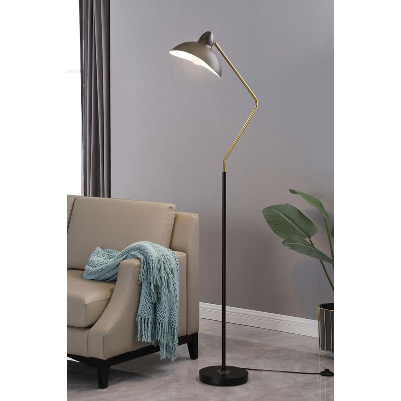  Coaster Furniture Lucien 920223 69-inch Dome Shade Metal Task Floor Lamp - Black IMAGE 2